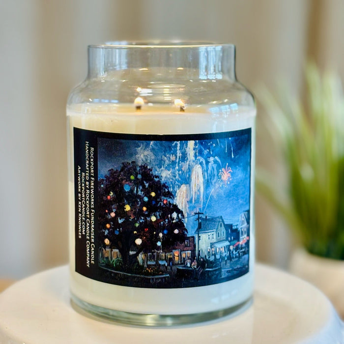 Rockport Fireworks Fundraiser Candle