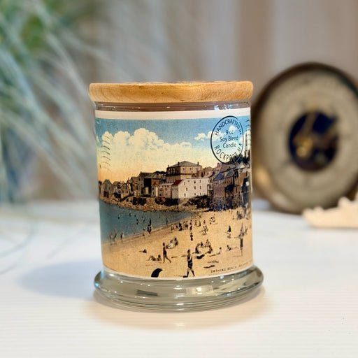 Vintage Postcard Collection Front Beach candle