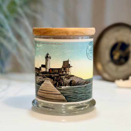 Vintage Postcard Collection Eastern Point Light candle