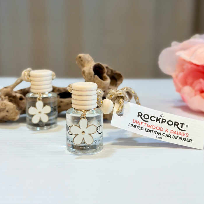 Driftwood & Daisies car diffuser included in set