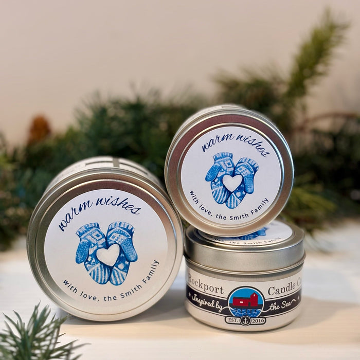 Mittens Design on Custom Candle Tins