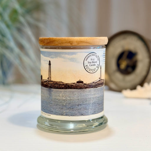 Vintage Postcard Collection Twin Lights candle