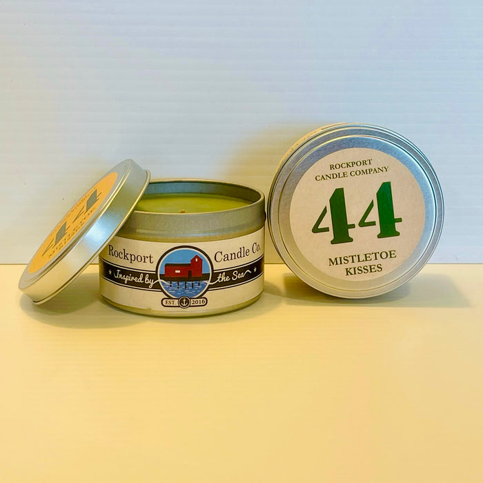 44 Mistletoe Kisses travel tin candle