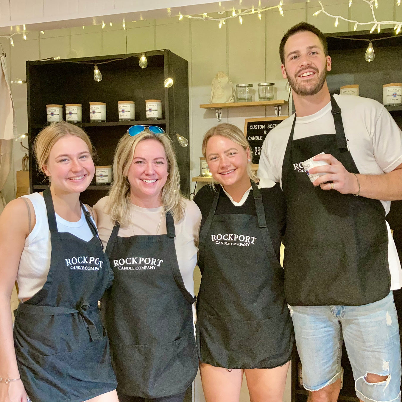 Friends at the DIY Candle Bar Rockport Candle Company