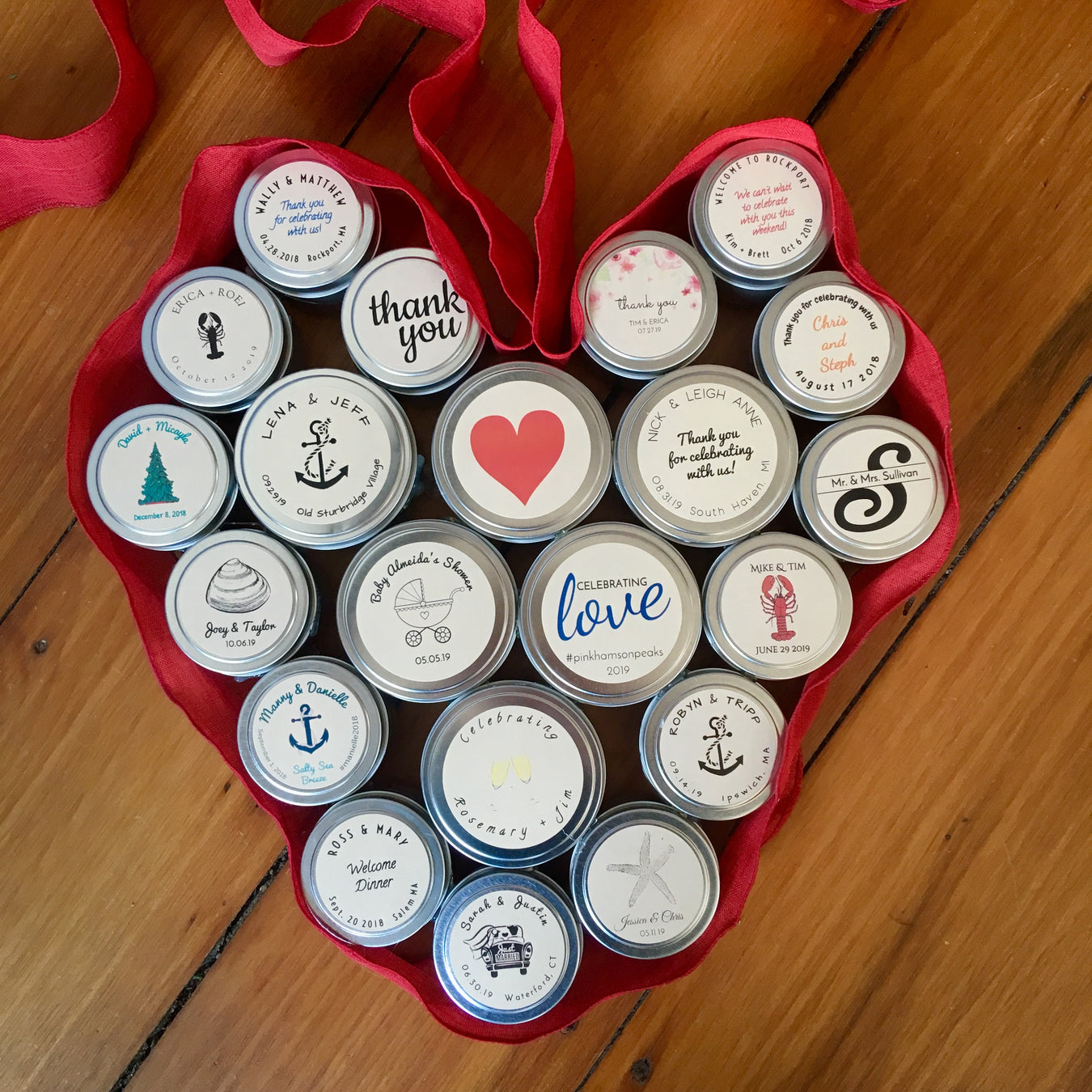 ROCKPORT CANDLE COMPANY custom candle favors for weddings and parties