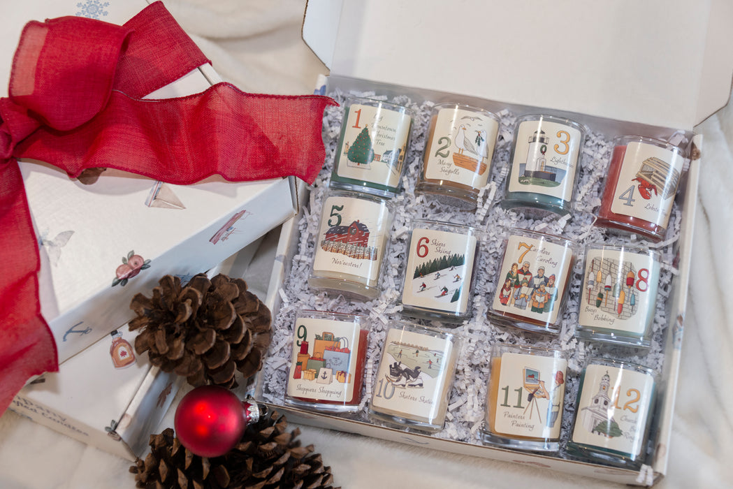 Advent candle gift set 12 Days of Christmas